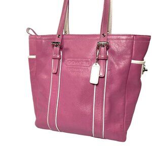VINTAGE COACH 8E92 HAMPTONS LUNCH Y2K Pink White Tote Shopper Handbag